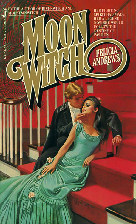Ellen Michaels on the Cover of Moon Witch by Felicia Andrews